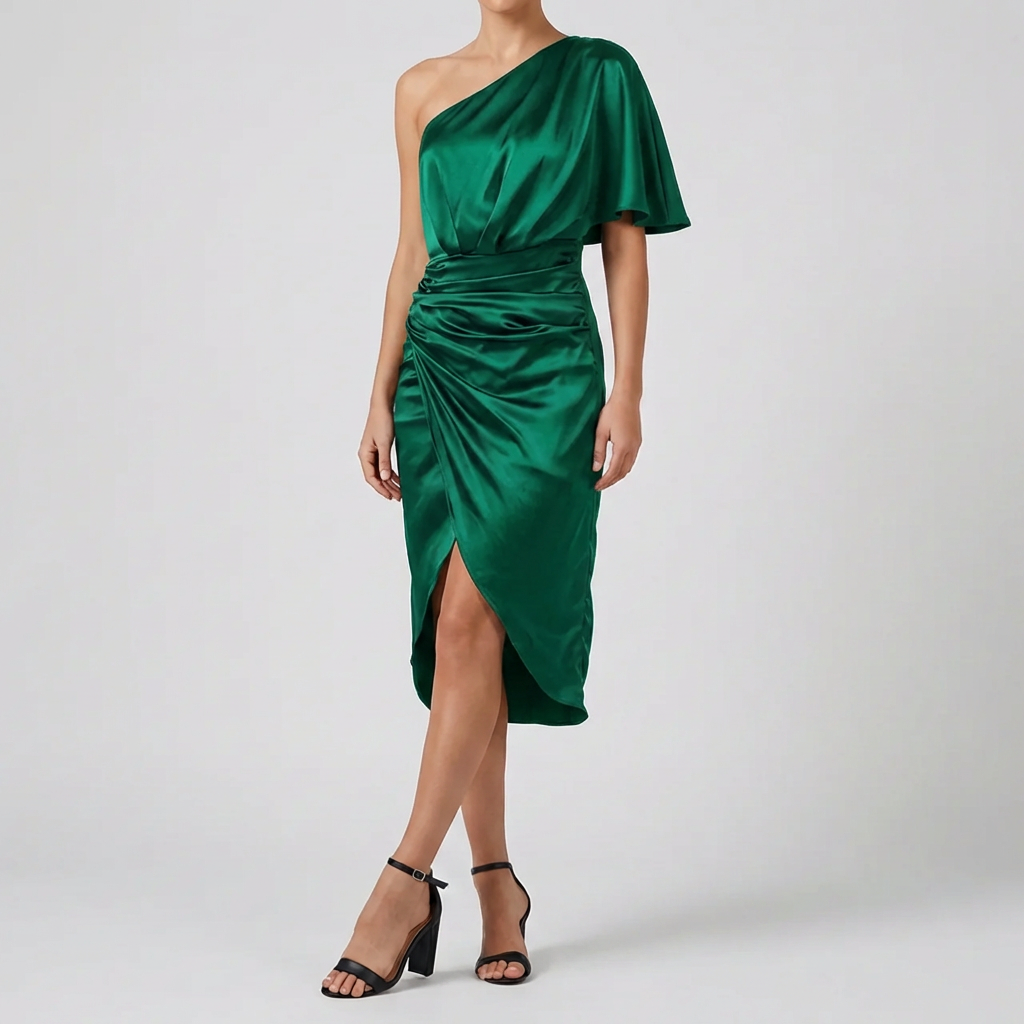 Asymmetrical Off-Shoulder Dress