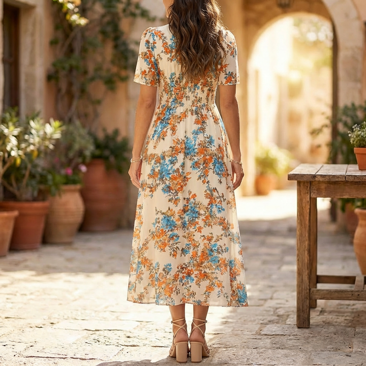 Floral Print Midi Dress for Women