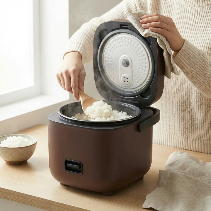 Compact One-Touch Mini Rice Cooker