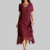 Luxe Chiffon Midi Dress for Women