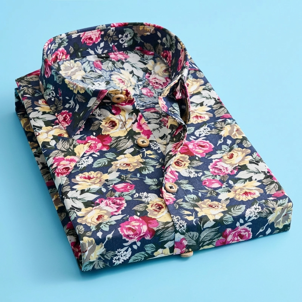 Trendy Floral Polo Shirt for Men