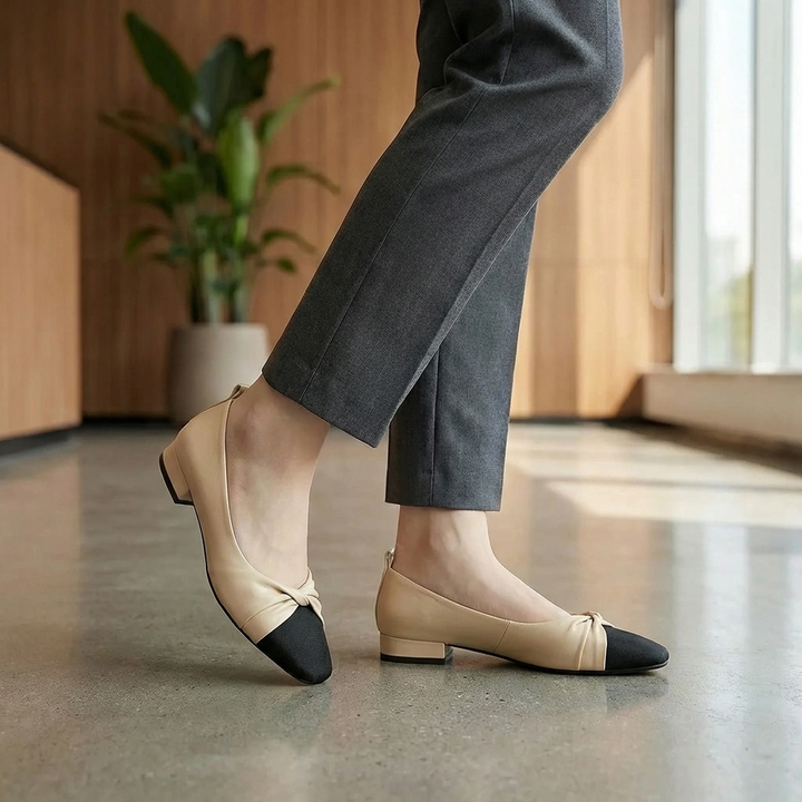 Pointed-Toe Low Block Heel Shoe for Women