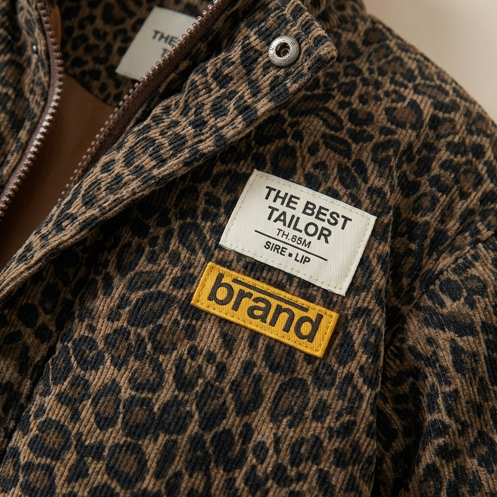 Quilted Leopard Print Kids Jacket