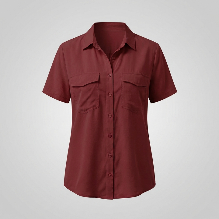 Elegant Short-Sleeve Blouse for Women
