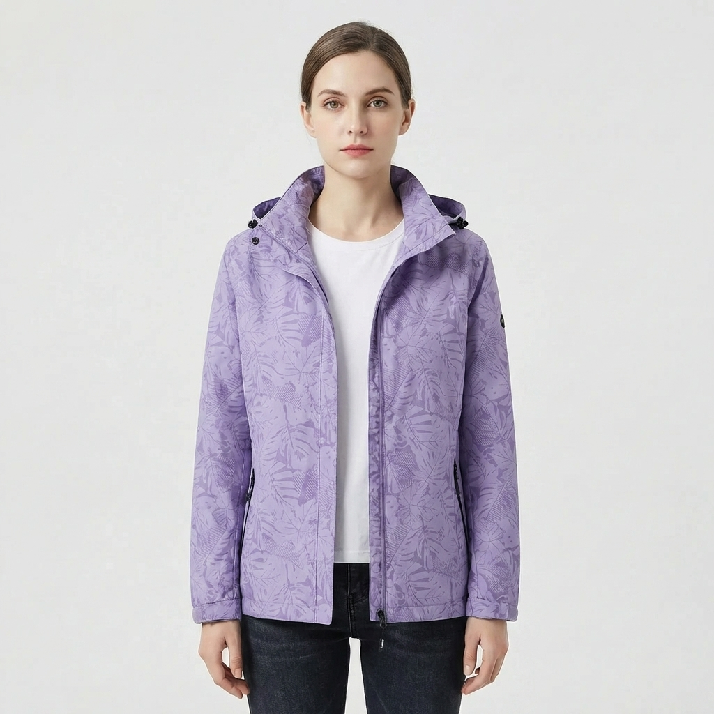 Water-Repellent Hooded Jacket for Women