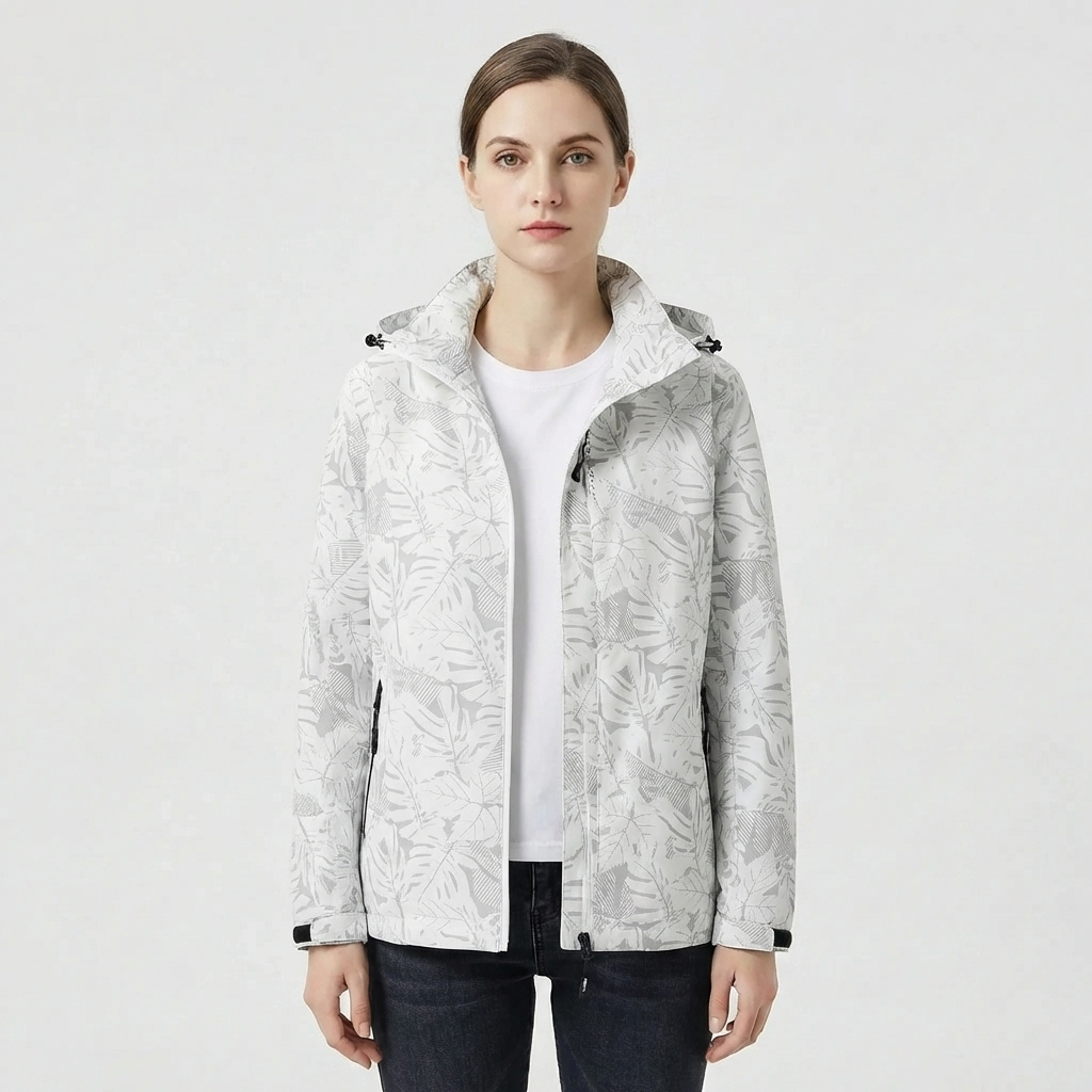 Water-Repellent Hooded Jacket for Women