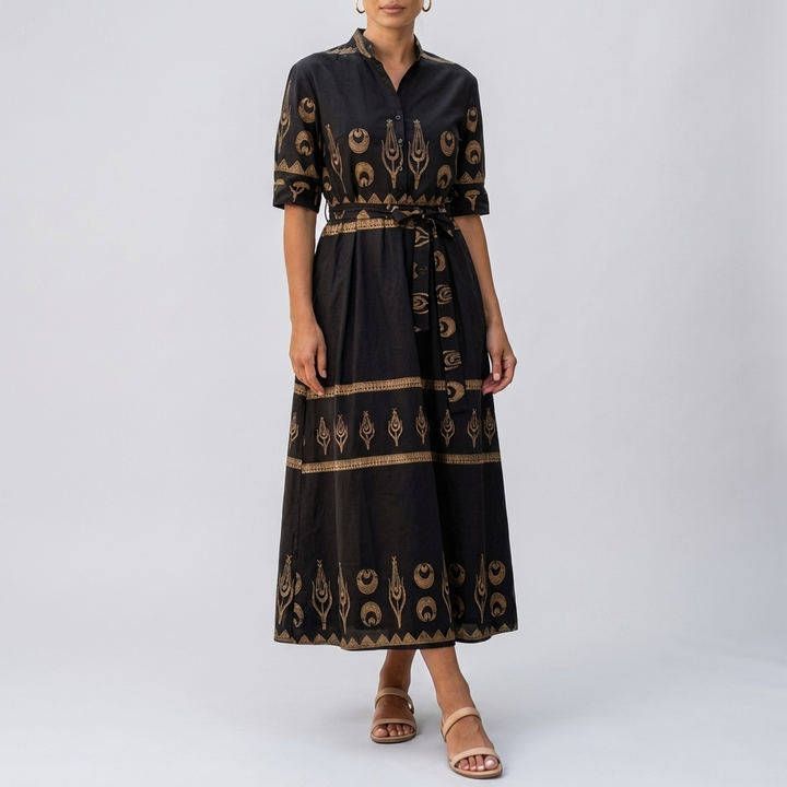 Women’s Short-Sleeved Cotton Dress