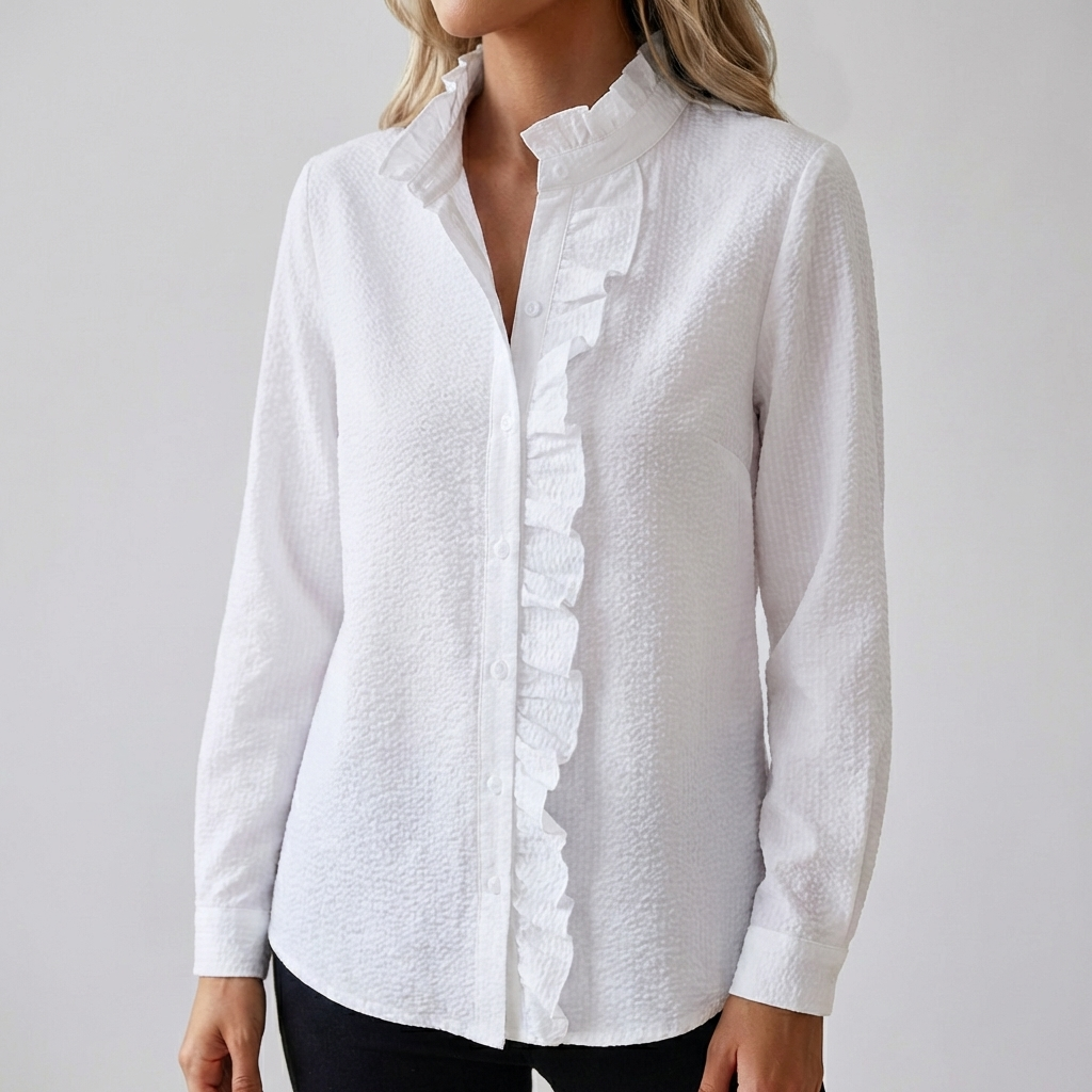 Elegant Long‑Sleeve Blouse for Women