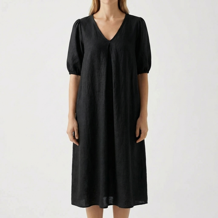 Midi Length Relaxed Silhouette Dress