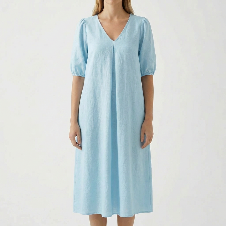 Midi Length Relaxed Silhouette Dress
