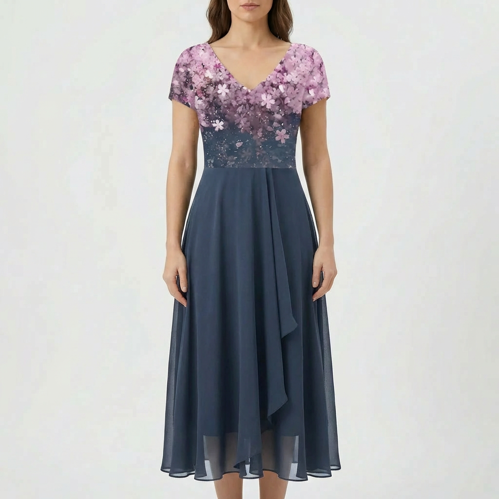 Sequin Bodice Midi Dress