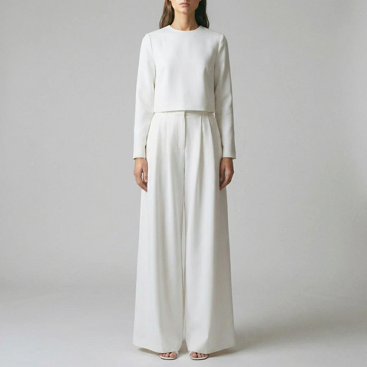 Two-Piece Wide-Leg Trouser Set