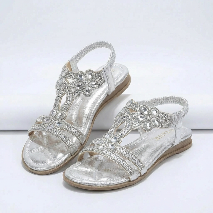 Embellished Open-Toe Boho Flat Sandal for Women