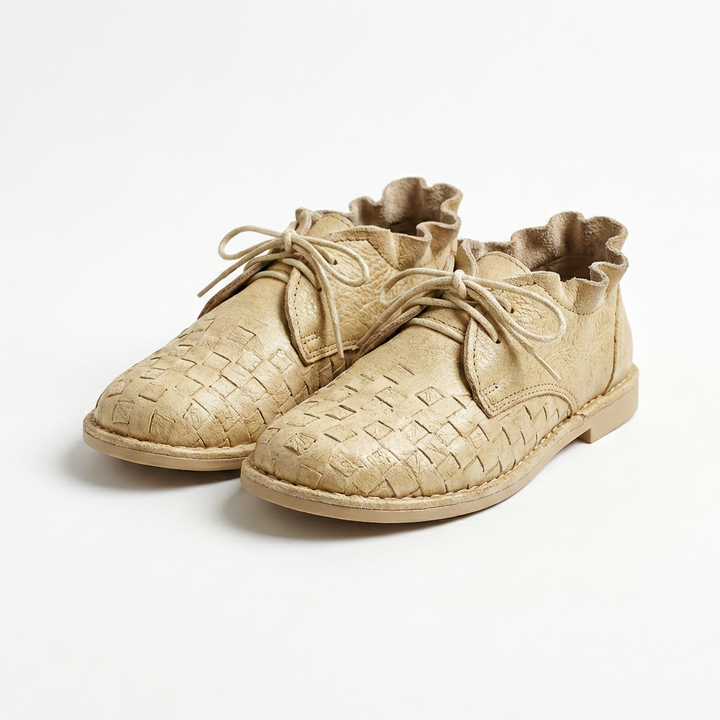Handcrafted Lace-Up Flat Shoe