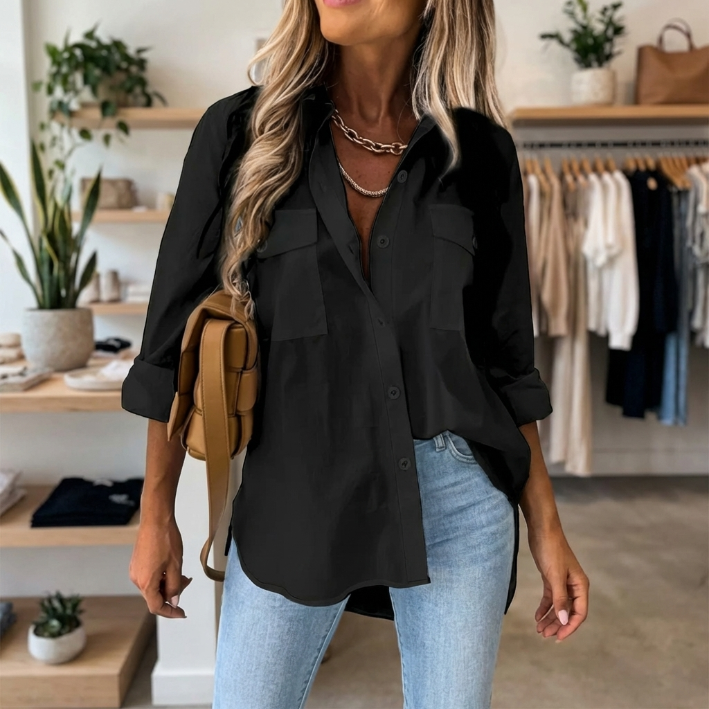 Women’s Button-Up Blouse with Effortless Elegance