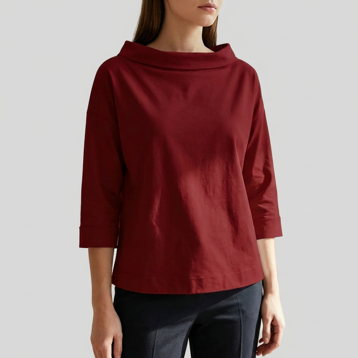 Casual Top for Women with Wide Lapels