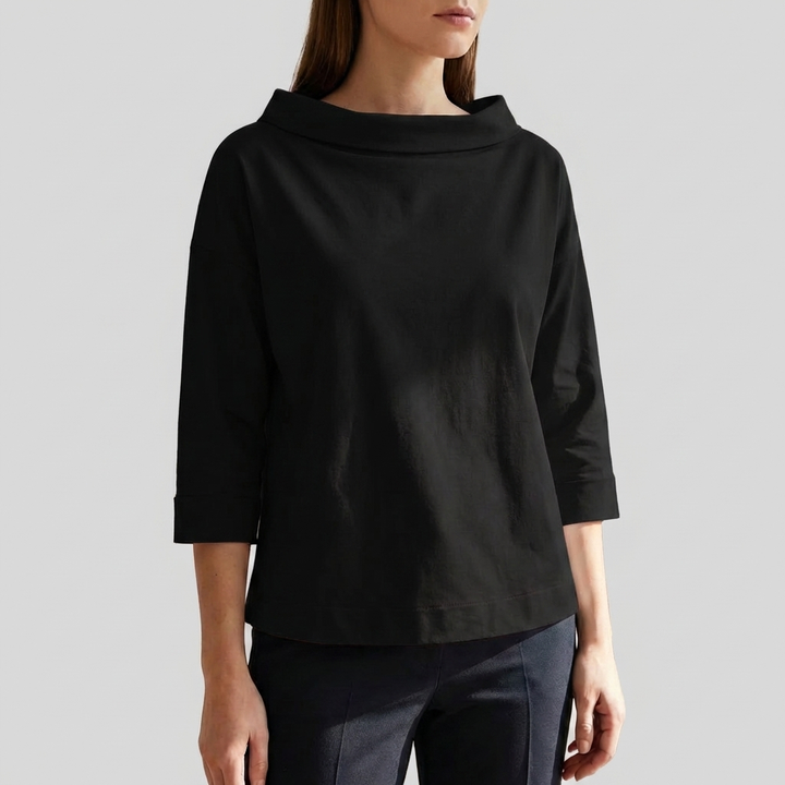Casual Top for Women with Wide Lapels