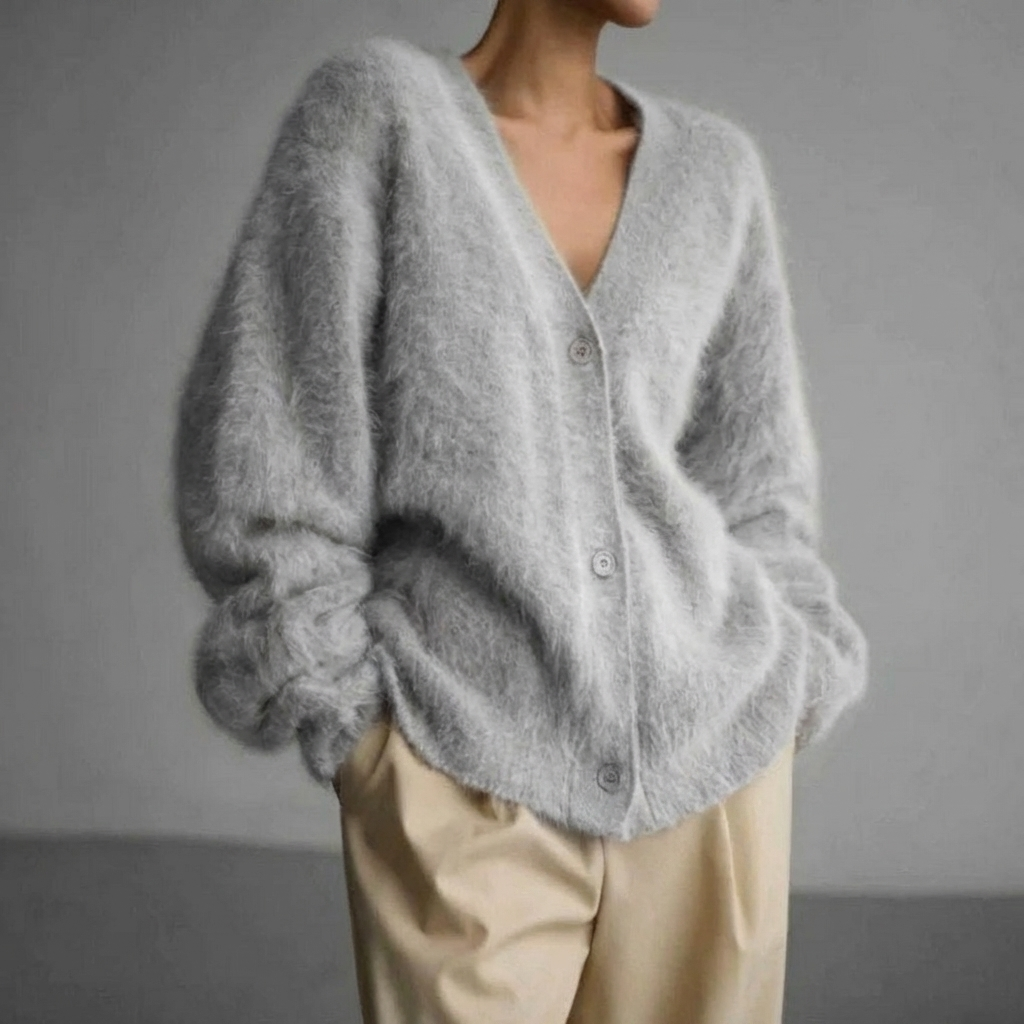 Fine Wool-like Cardigan
