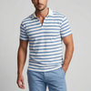 Retro Striped Polo Shirt for Men