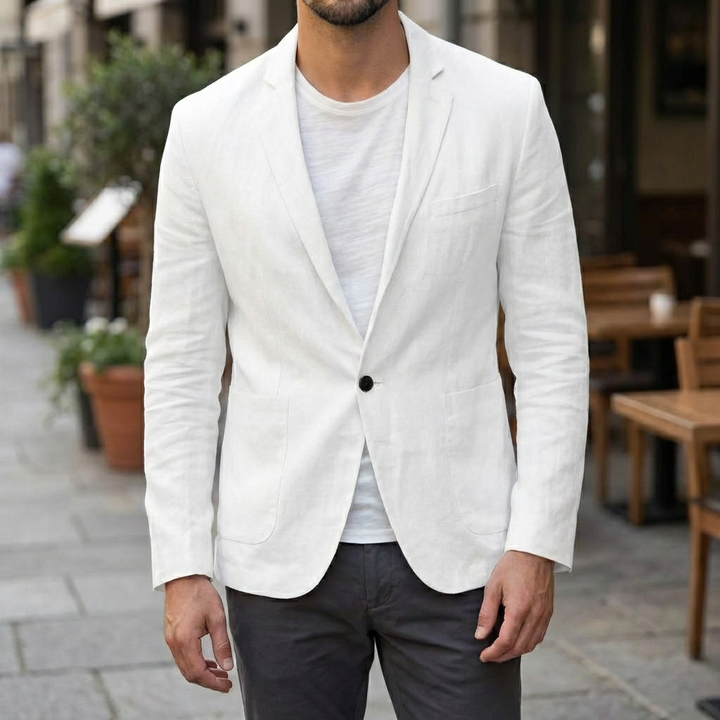 Elegant and Casual Men’s Linen Blazer