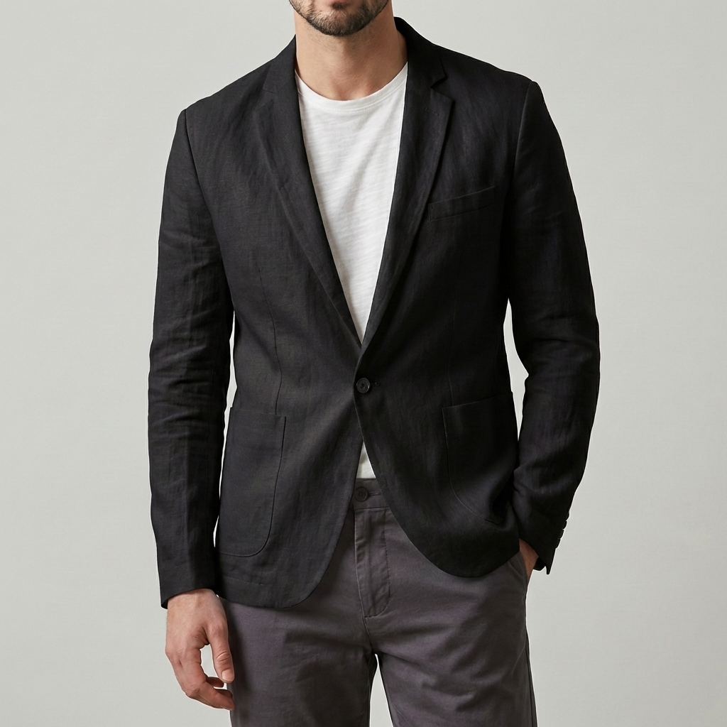 Elegant and Casual Men’s Linen Blazer