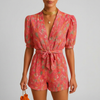 Summer Look Jumpsuit Puff Sleeves for Women
