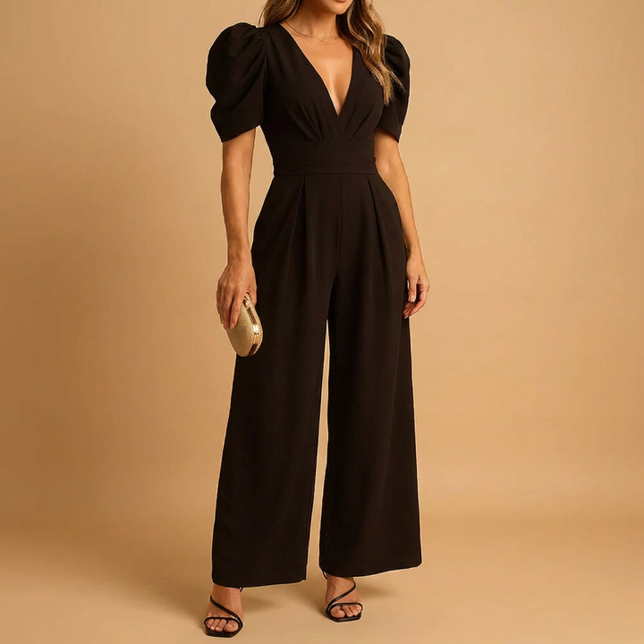 Flattering Puff Sleeve fit Jumpsuit for Women