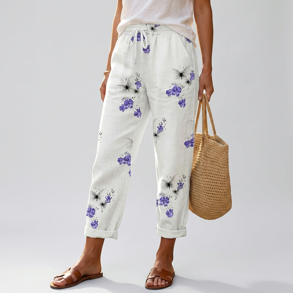 Women’s Loose Fitting Printed Trousers