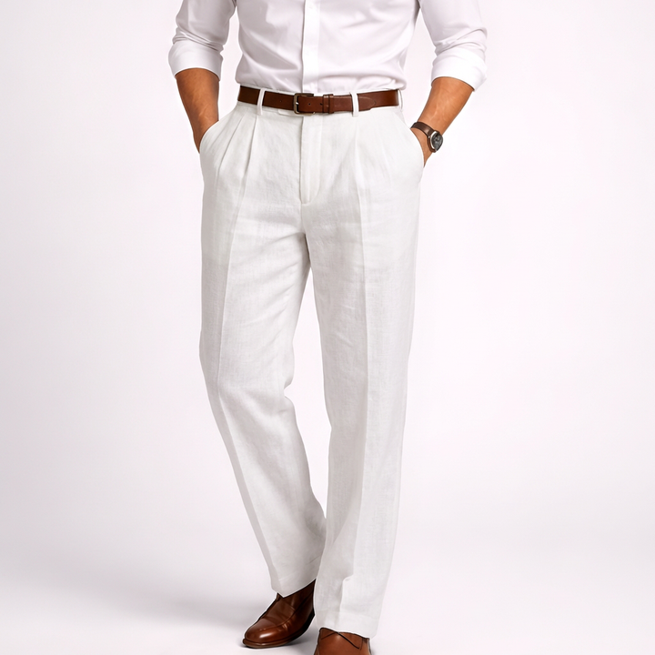 Men’s Vintage Style High Waist Trousers