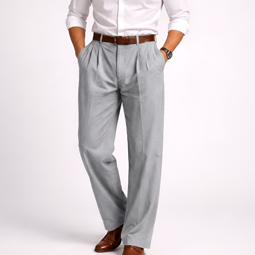 Men’s Vintage Style High Waist Trousers