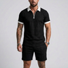 Casual Zipper Collar Summer Tracksuit Outfit