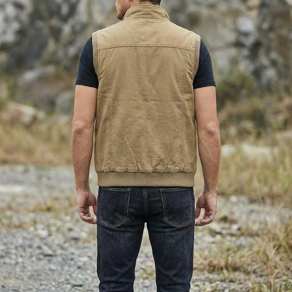 Multi-Pocket Utility Vest for Men