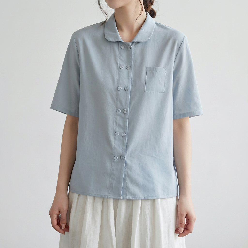 Relaxed Fit Cotton Linen Blouse for Women