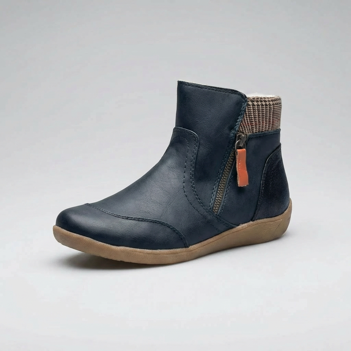 Mid-Ankle Zip-Up Winter Boots