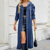 Woman Long Denim Trench Coat