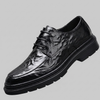 Hand-Grained Closed-Lace Oxford Shoes for Men