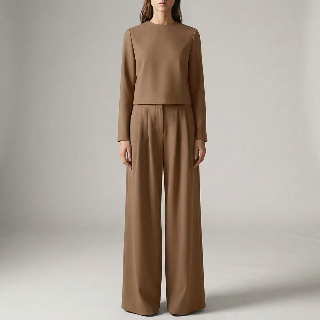 Two-Piece Formal Top And Trouser Set for Women