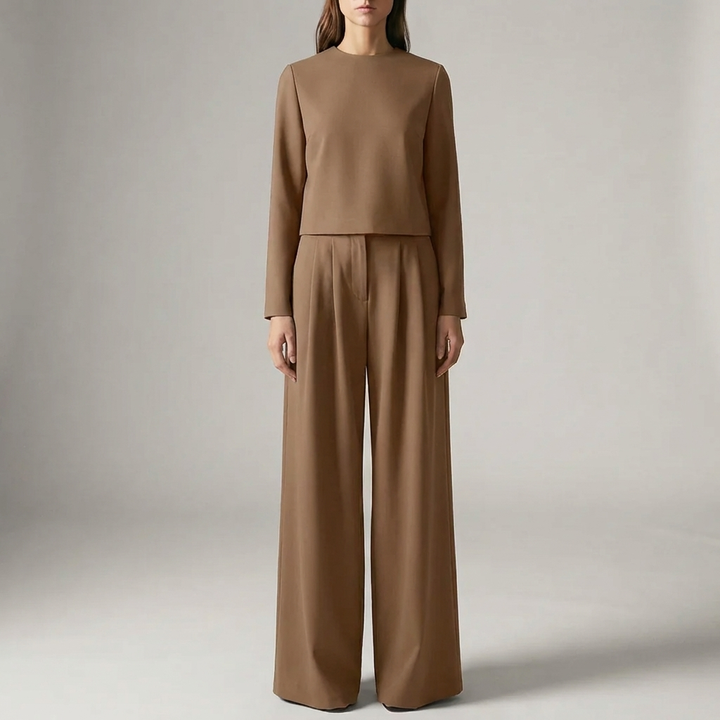 Two-Piece Formal Top And Trouser Set for Women