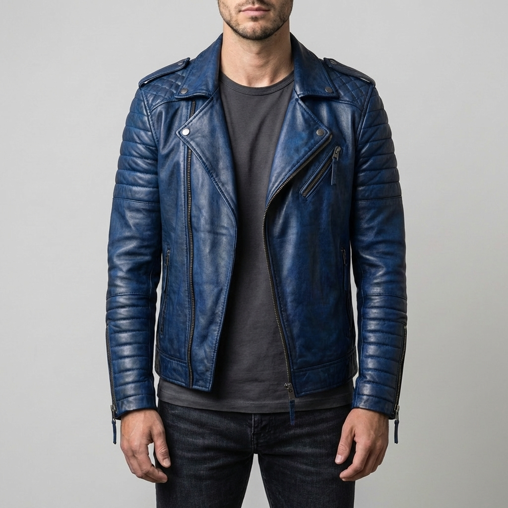 Leather Biker Jacket for Men