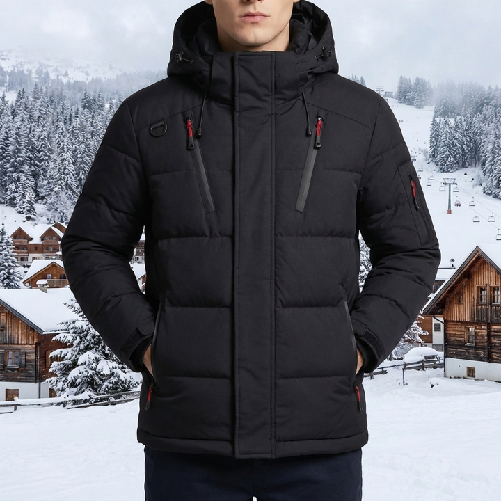 Insulated Hooded Winter Jacket for Men