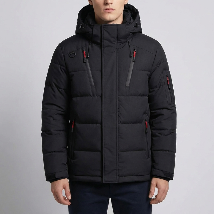 Insulated Hooded Winter Jacket for Men