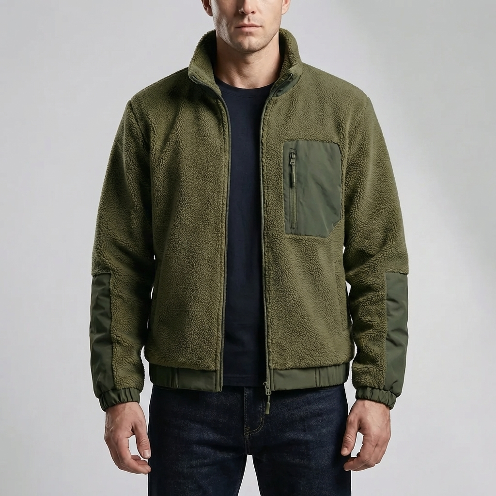 Full-Zip Fleece Jacket For Men