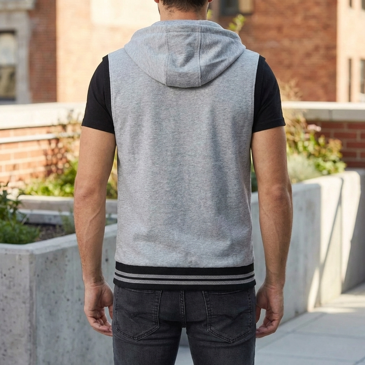 Sleeveless Hooded Vest jacket for Men