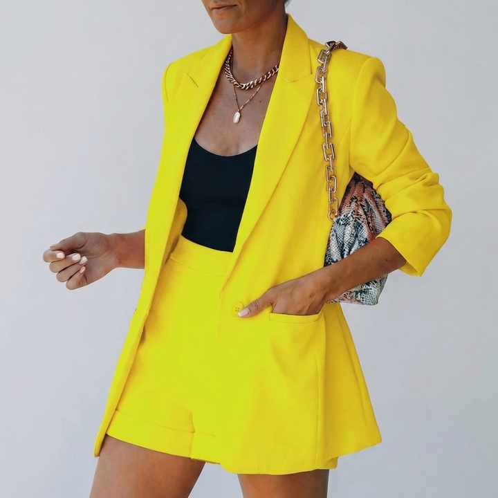Chic Blazer Shorts Set for Women