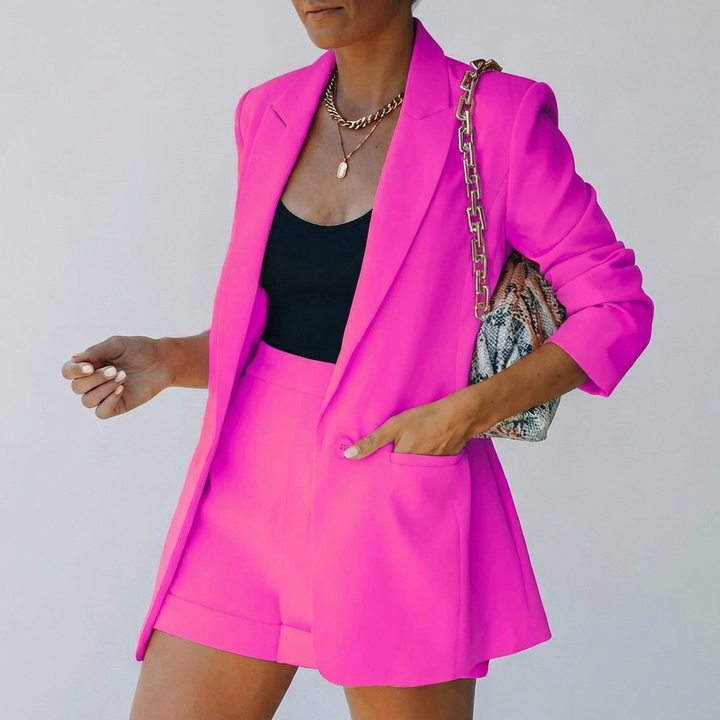 Chic Blazer Shorts Set for Women