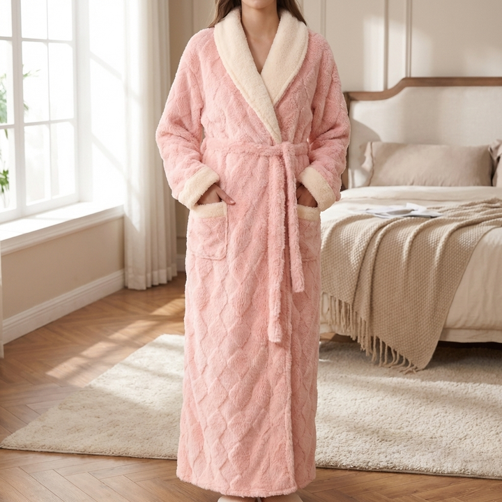 Ultimate Women’s Thick Hooded Flannel Bathrobe