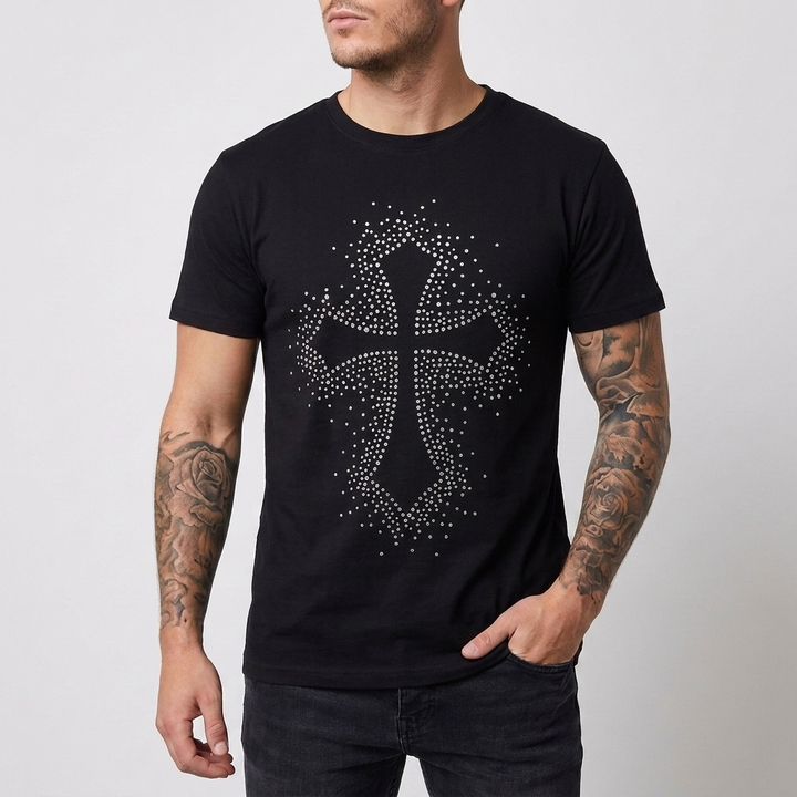Slim-fit Sequins T-Shirt for Men