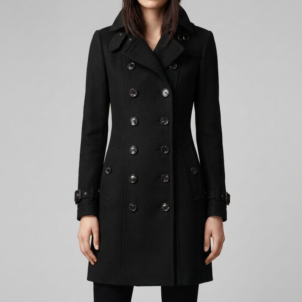 Elegant Double-Breasted Trench Coat for Women