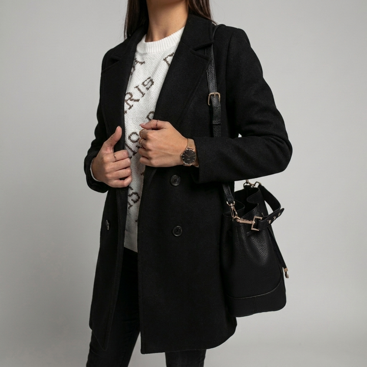 Double-Breasted Coat for Women