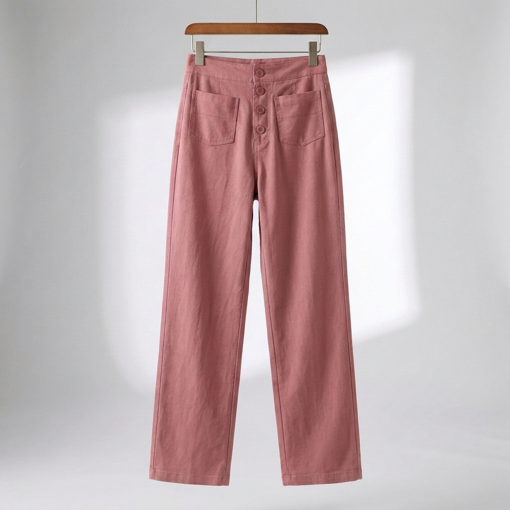 High-Waisted Straight-Leg Trousers for Women